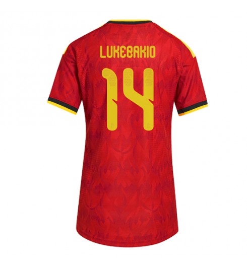 Belgie Dodi Lukebakio #14 Domácí Dres pro Dámské MS 2026 Krátký Rukáv Belgie Dodi Lukebakio #14 Domácí Dres pro Dámské MS 2026 Krátký Rukáv